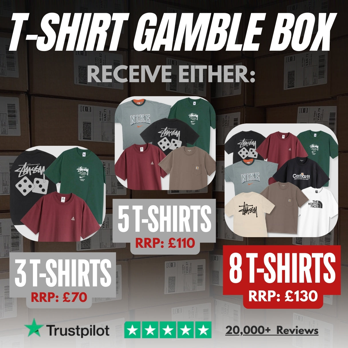 T-SHIRT GAMBLE BOX